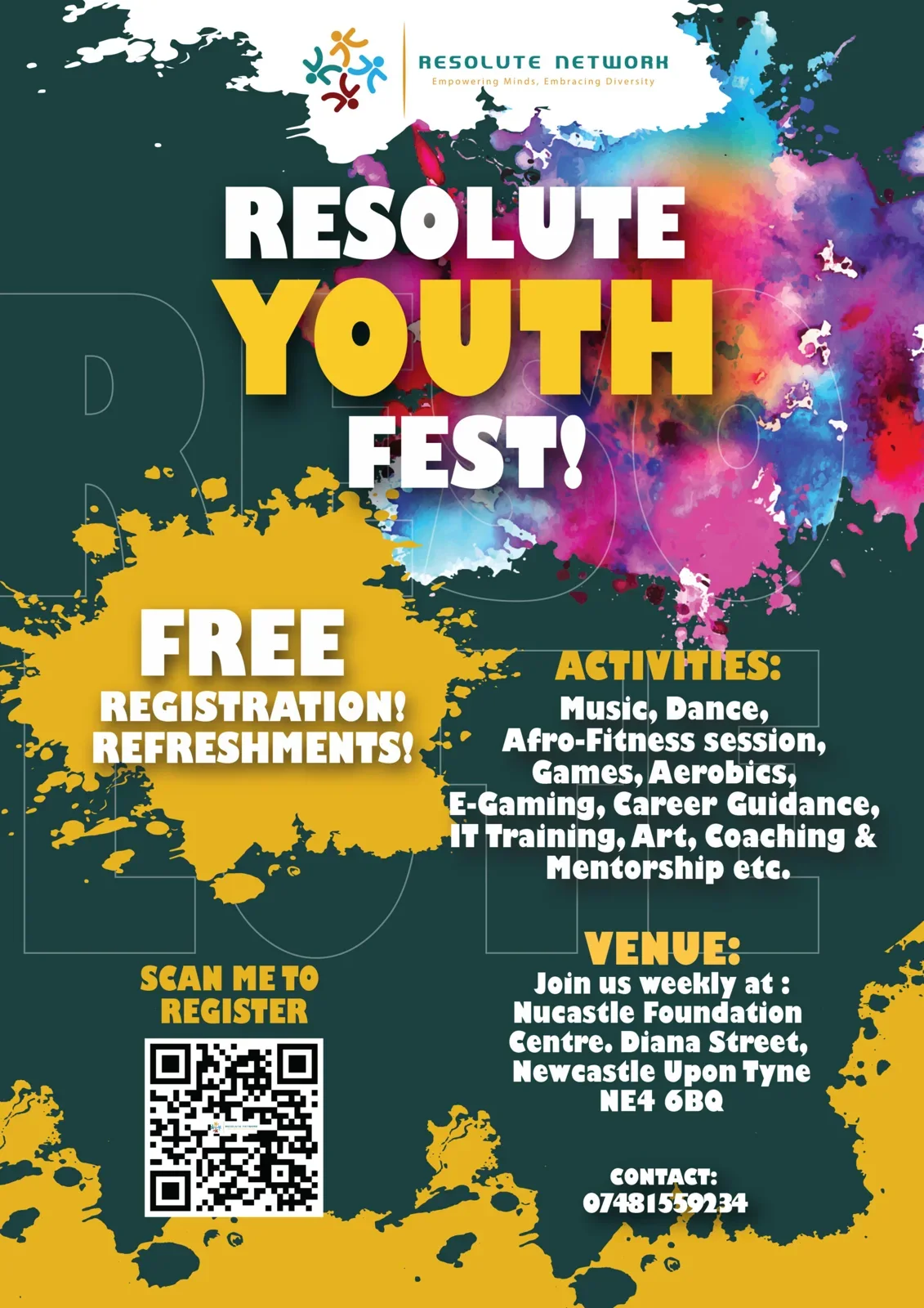 Resolute Youth Fest event poster